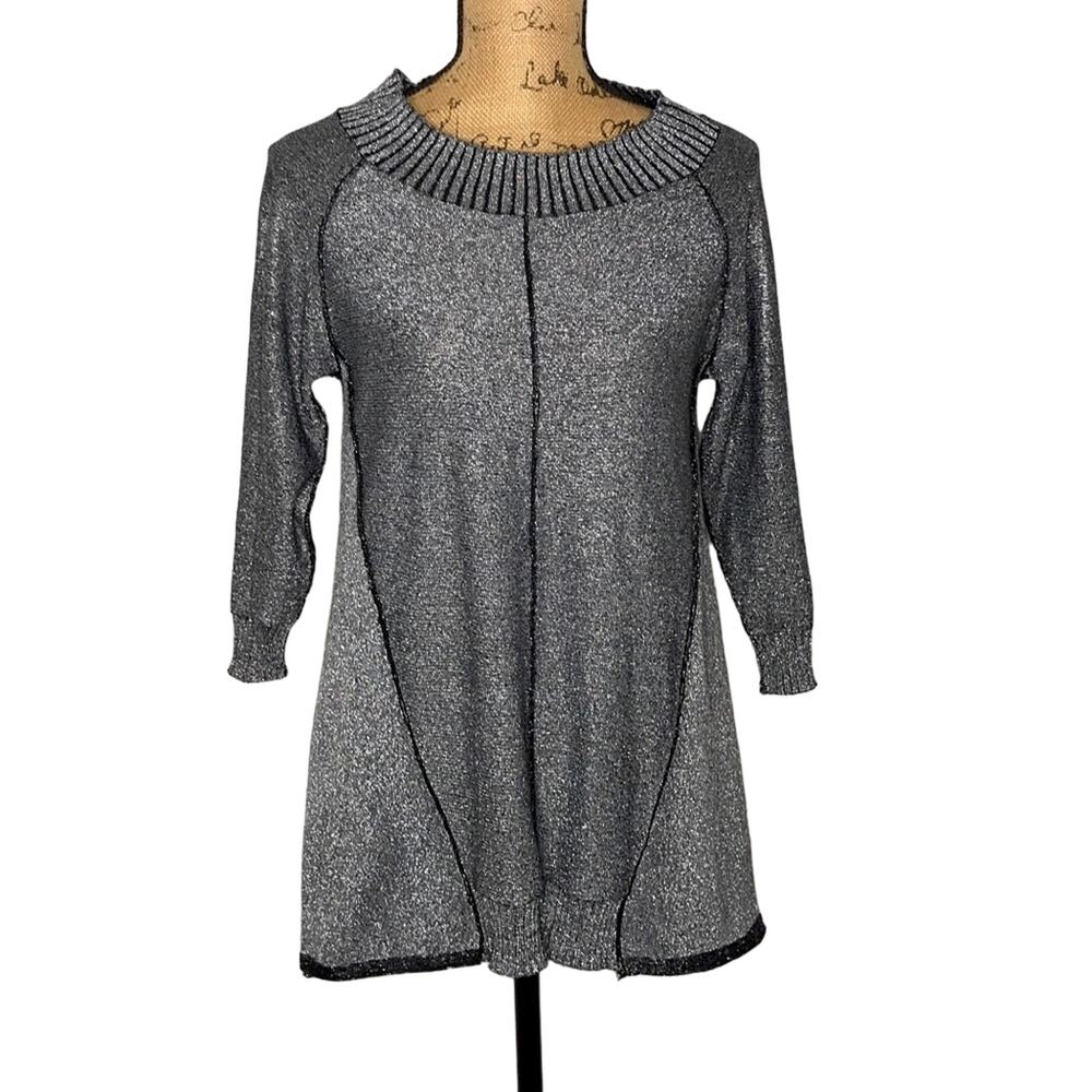 ONE 7 SIX Sweater-Size M-Silver Metallic-NWT